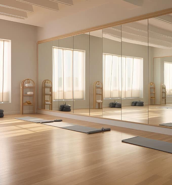 Custom Yoga Studio Mirrors