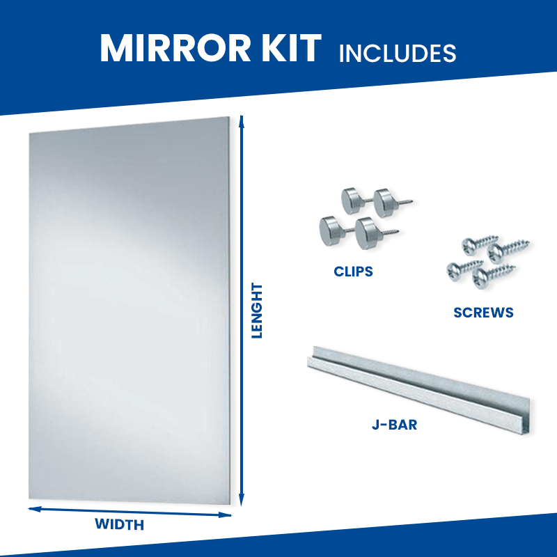 Large Gym Mirrors – Fitness Room Shatterproof Mirror with Safety Backing