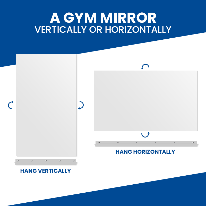 Large Gym Mirrors – Fitness Room Shatterproof Mirror with Safety Backing