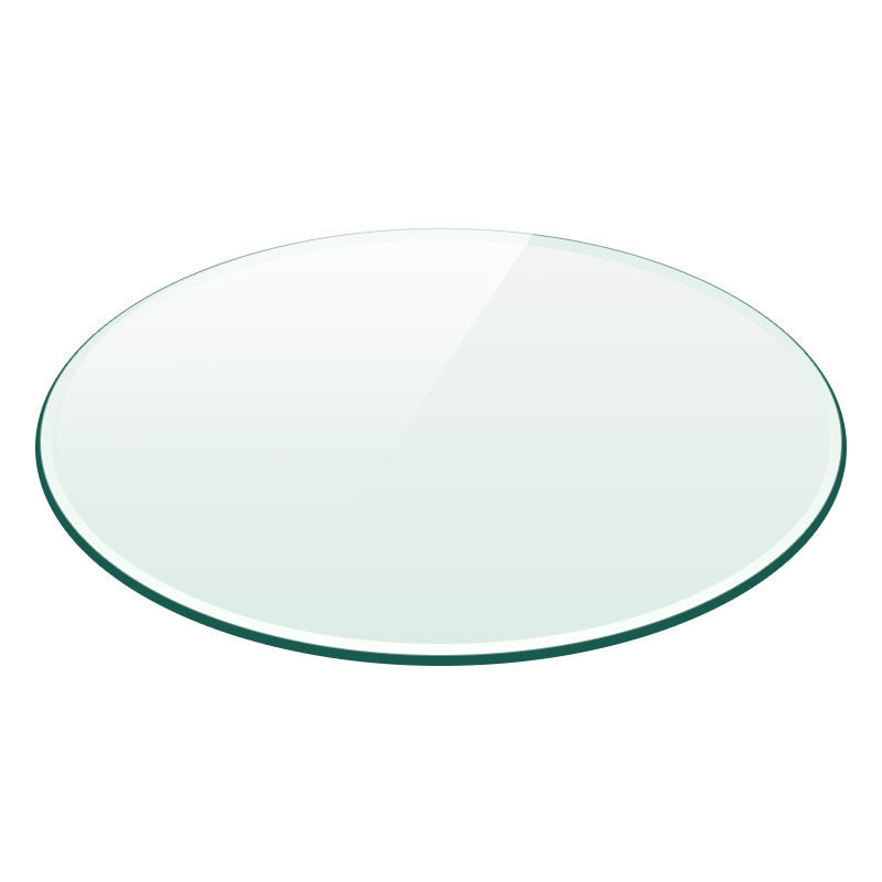 Oval Glass Table Top Tempered Royalty Mirror