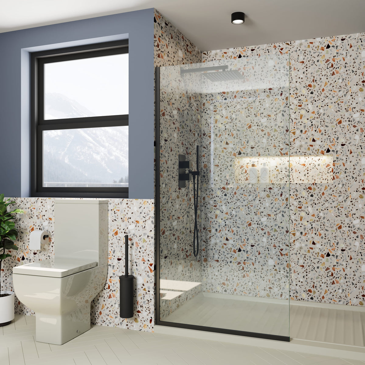 Frameless Fixed Glass Shower Panel - Tempered Glass